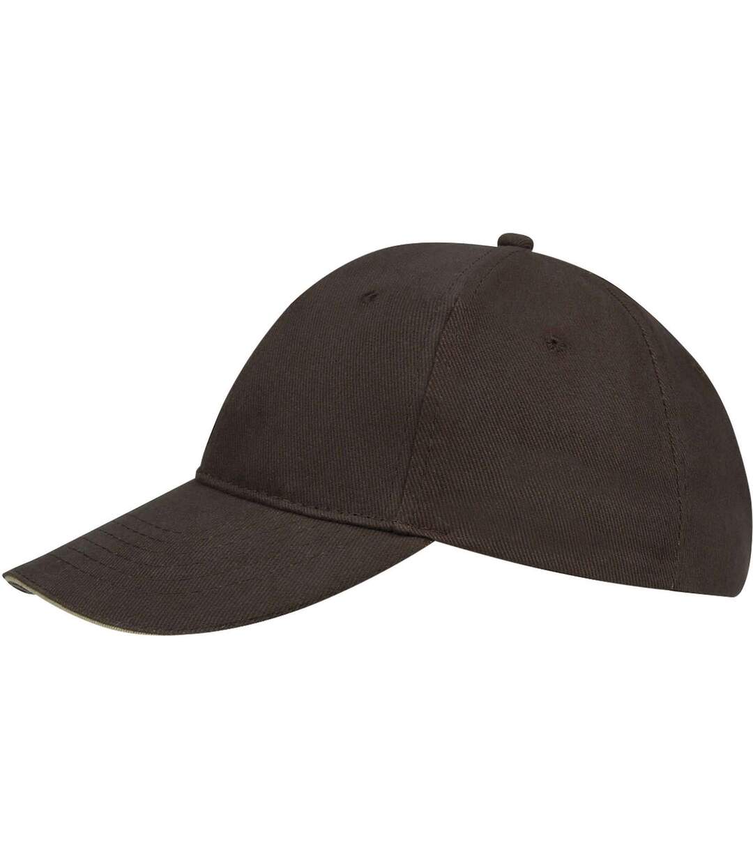 Casquette de baseball buffalo unisexe marron/beige SOLS-3