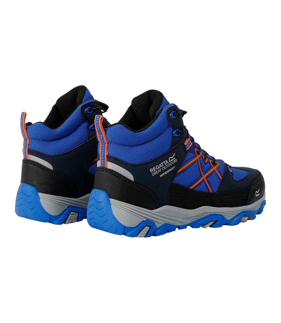 Childrens/kids Samaris Iii Walking Boots Oxford Blue Orange Regatta-2