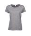 Tee Jays Womens/Ladies Roll Sleeve Cotton T-Shirt (Heather Grey)