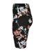Womens/ladies Soft Flowers Cycling Shorts Black Urban Classics-3