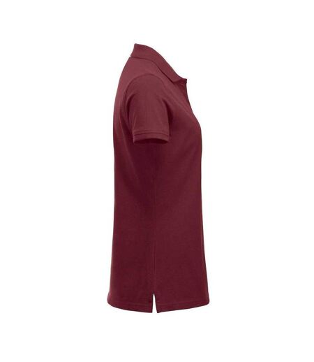 Womens/ladies Marion Polo Shirt Burgundy Clique