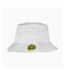 Unisex adult organic cotton bucket hat white Flexfit