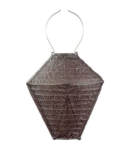 Lanterne solaire Diamond 28 cm Ikat - Taupe