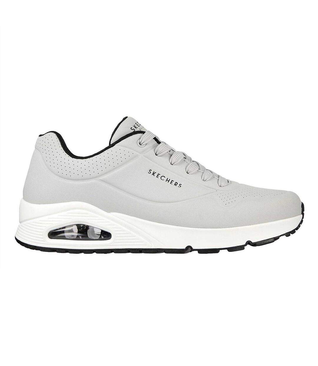 Baskets Uno Stand On Air Homme Gris Clair Skechers-1