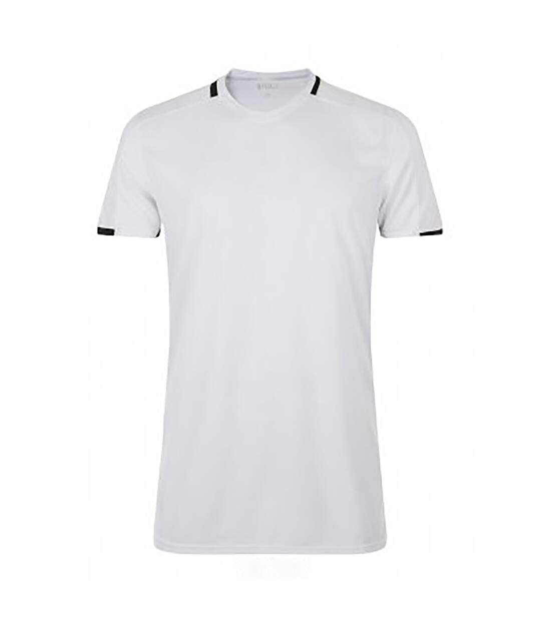 Classicot-shirt de football homme blanc/noir SOLS-1