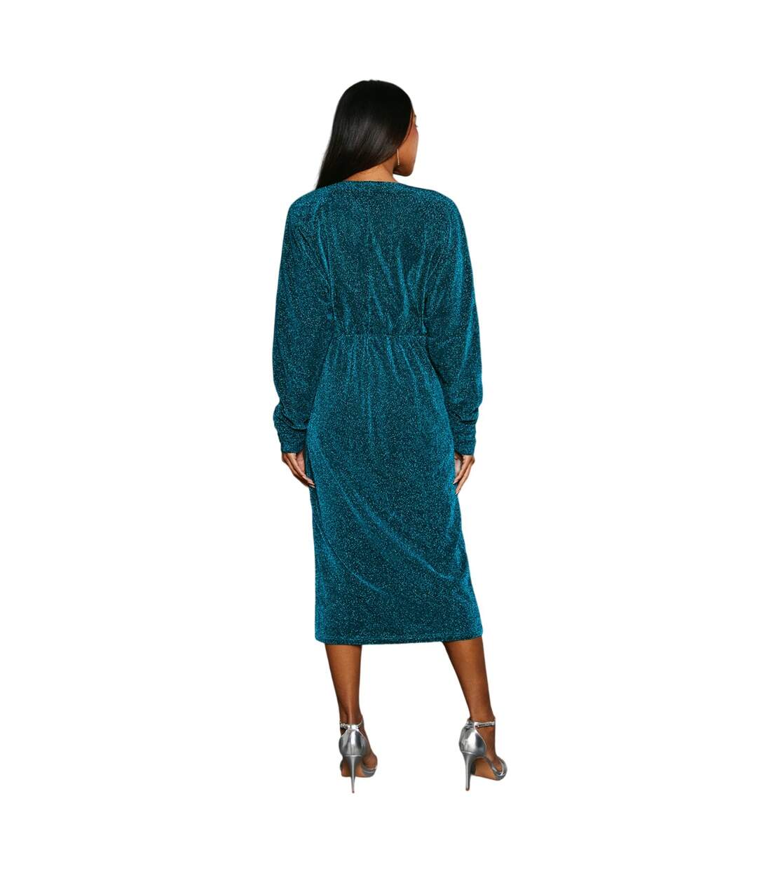 Robe mi-longue femme vert Principles-2