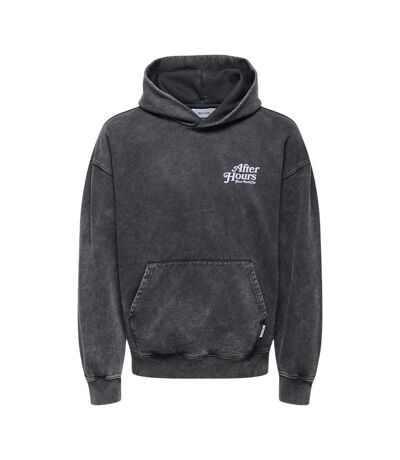 Sweat à capuche gris chiné homme only & sons buck - l
