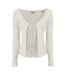 Womens/ladies Viscose Open Front Long-sleeved Cardigan Vintage White Jack Wills-2