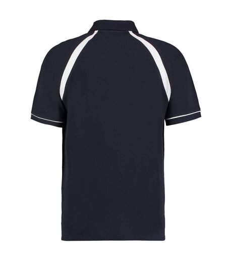 Oak hill polo à manches courtes homme bleu marine/blanc Kustom Kit