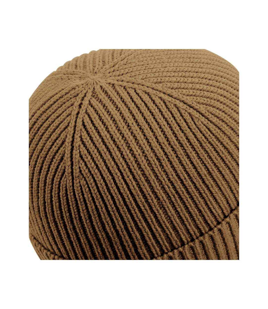 Bonnet Adulte Marron Clair Noir Beechfield-3