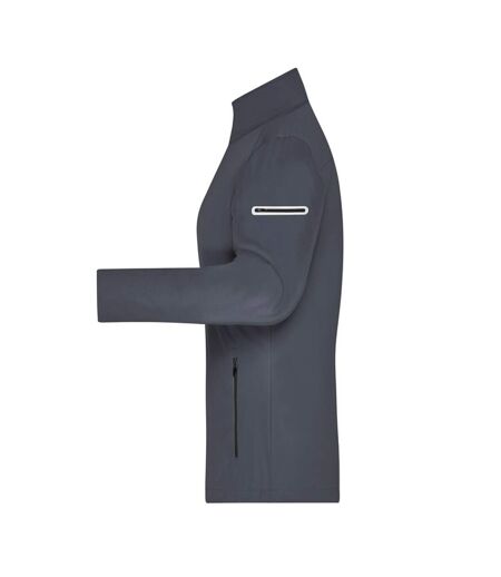 Veste Softshell Femme Gris Noir James And Nicholson