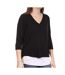 Top noir/blanc femme teddy smith magic 3/4 - s-1