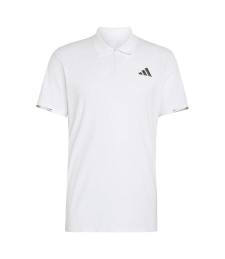 Mens Wimbledon Short-sleeved Polo Shirt White Adidas