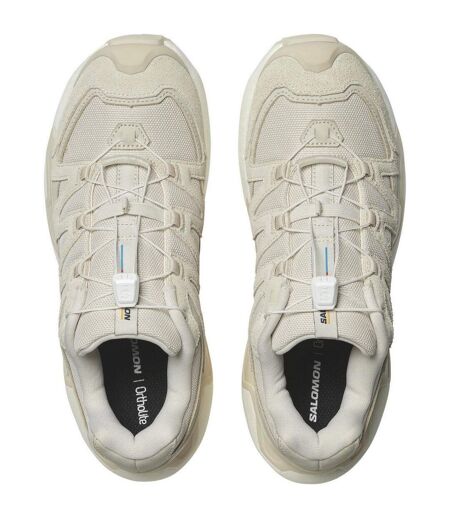 Womens/ladies Xc Roam Leather Running Trainers Almond Milk Salomon