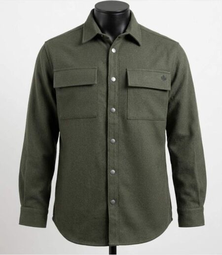 CHALLENGER BALTHUS1 — Surchemise flanelle vert/kaki : la chaleur décontractée au quotidien
