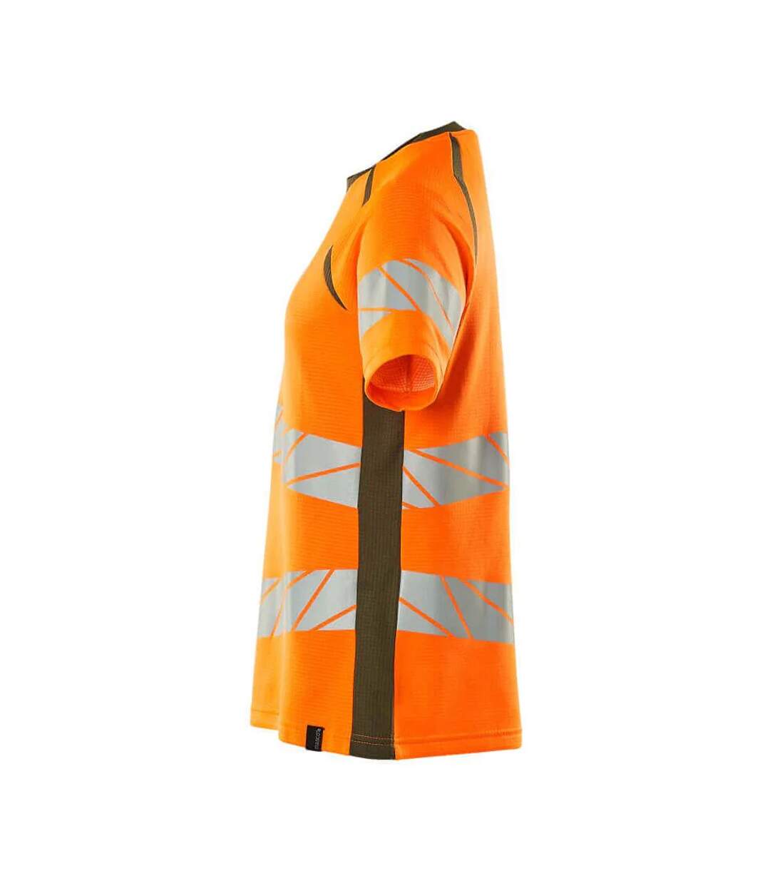 T-shirt Accelerate Safe Femme Orange Fluo Vert Kaki Foncé Mascot-2