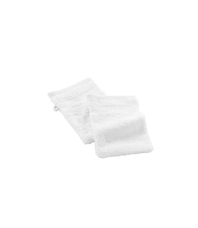 Lot de 2 Gants de Toilette Elegance 15x21cm Blanc