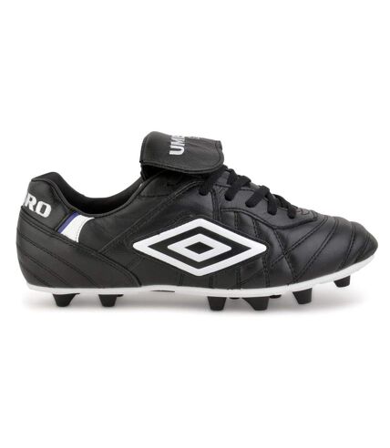 Mens speciali pro fg leather football boots black/white/royal blue Umbro