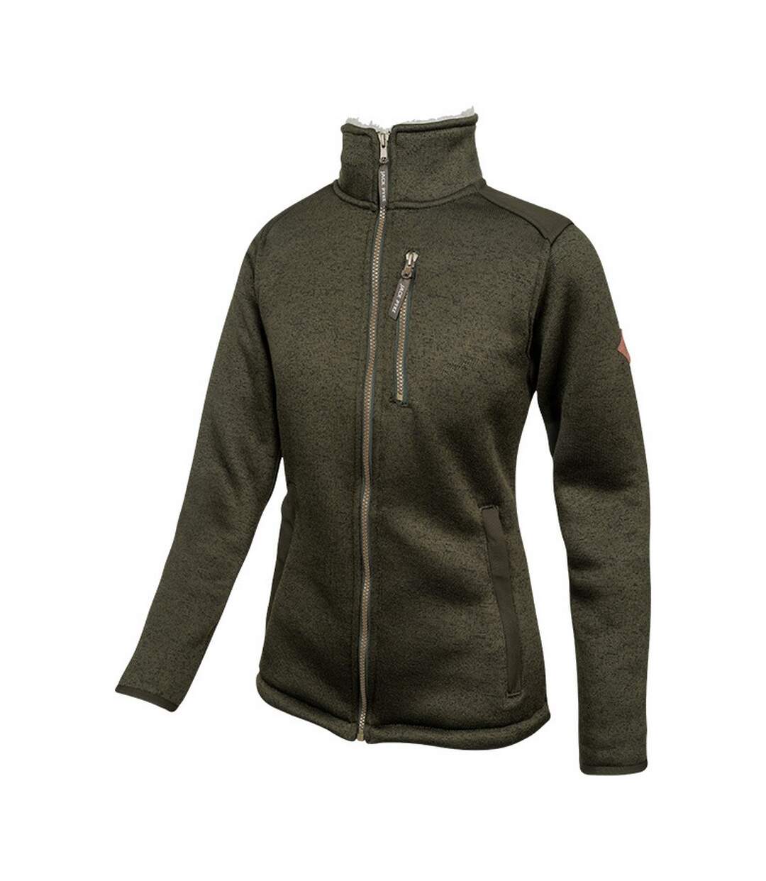 Veste Polaire Scandinavian Femme Olive Foncé Jack Pyke-3