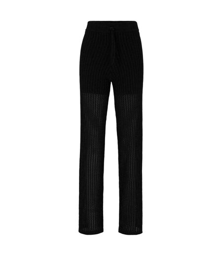 Womens/ladies Slonise Knitted Trousers Black Hugo