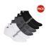Pack Of 6  Mens Low Cut Ankle Socks  White Black Hurley-1
