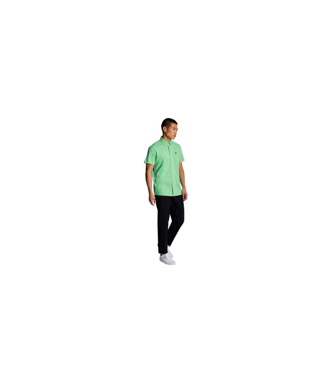 Mens Pique Shirt Green Lyle & Scott-1