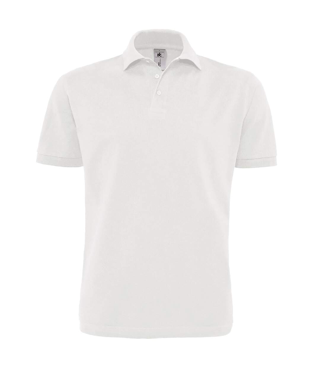 B&C Mens Heavymill Short Sleeve Cotton Polo Shirt (White*)