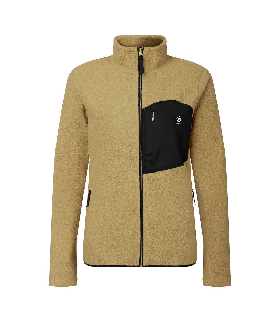 Veste Polaire À Capuche Motif/style Détail Contrasté Excursion Femme Beige Dare 2B-2