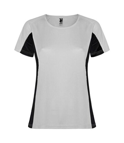 T-shirt shanghai femme blanc / anthracite Roly Roly