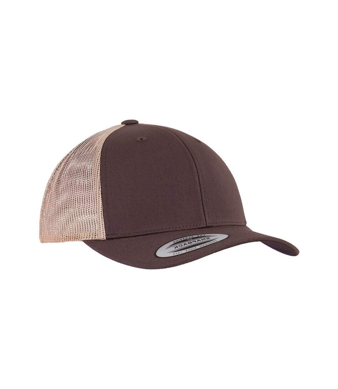 Casquette trucker retro adulte marron / kaki Flexfit-2