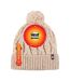Bonnet chaud en tricot torsadé épais à pompons pour femme-2