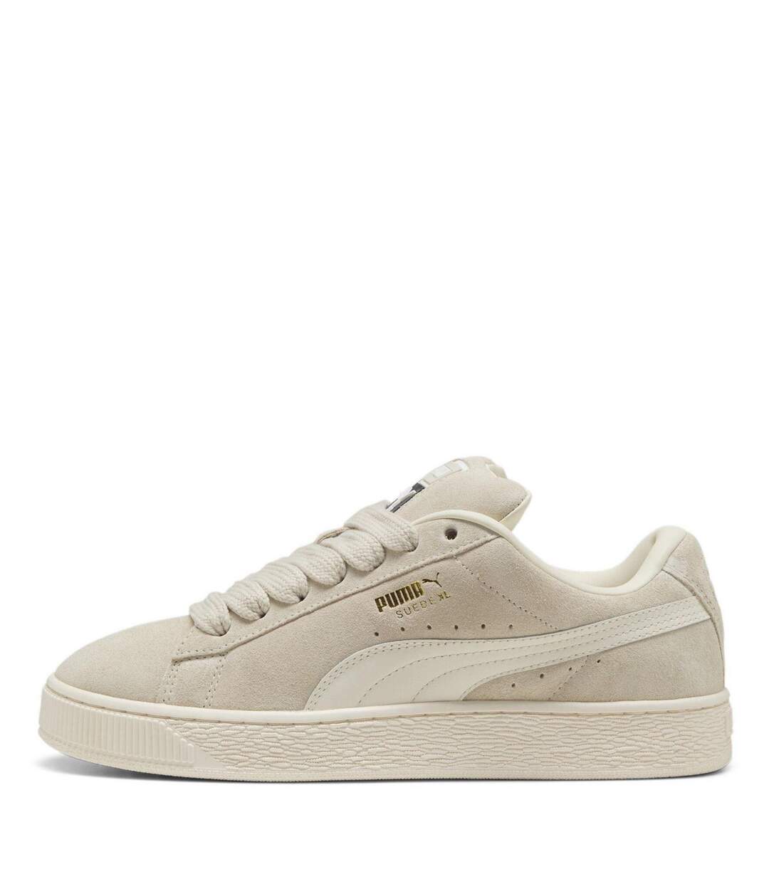 Womens/ladies Xl Leo Leopard Print Suede Trainers Alpine White Puma-2