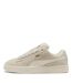Womens/ladies Xl Leo Leopard Print Suede Trainers Alpine White Puma-2
