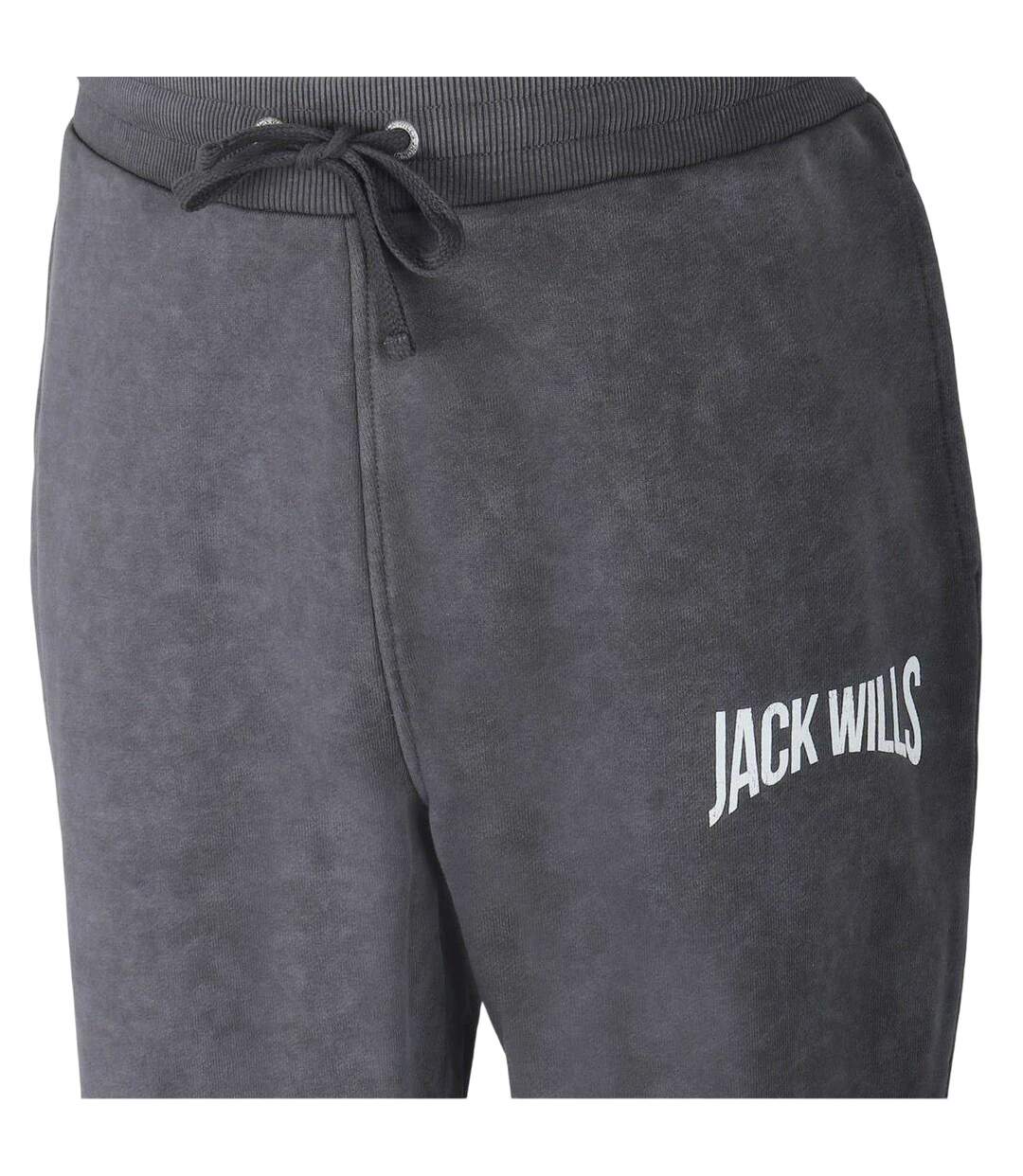 Mens Fleece Logo Regular Joggers Forged Iron Jack Wills-3