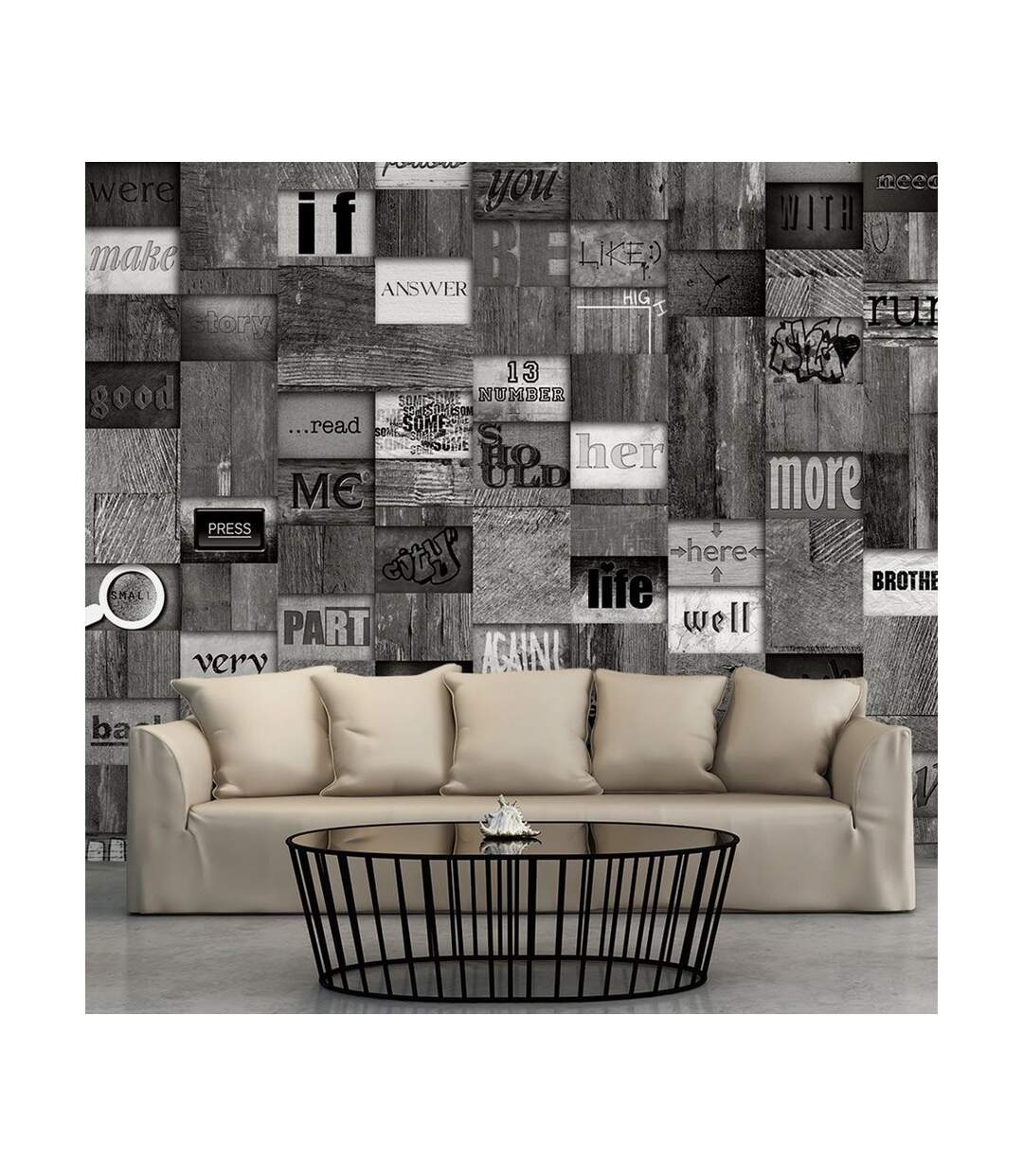 Papier Peint Mosaic of Words 50x1000cm-1