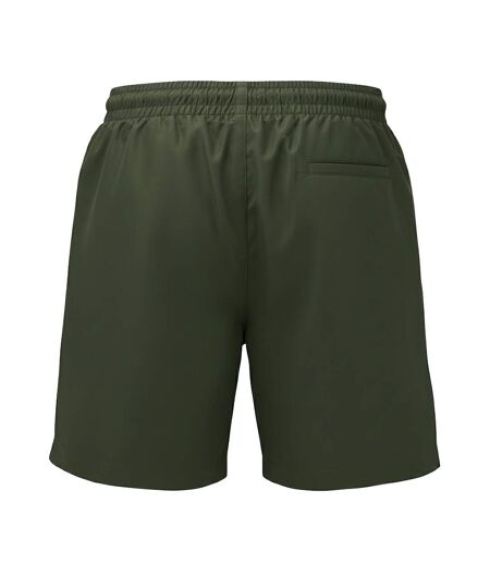 Short De Bain Motif/style Uni Homme Olive Uni Wombat