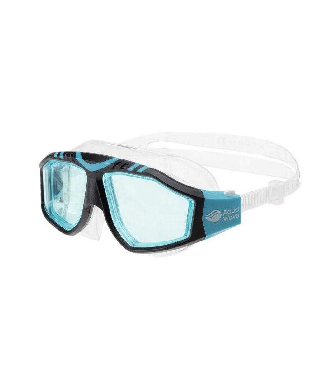 Childrens/kids Maveric Swimming Goggles Transparent Blue Aquawave-1