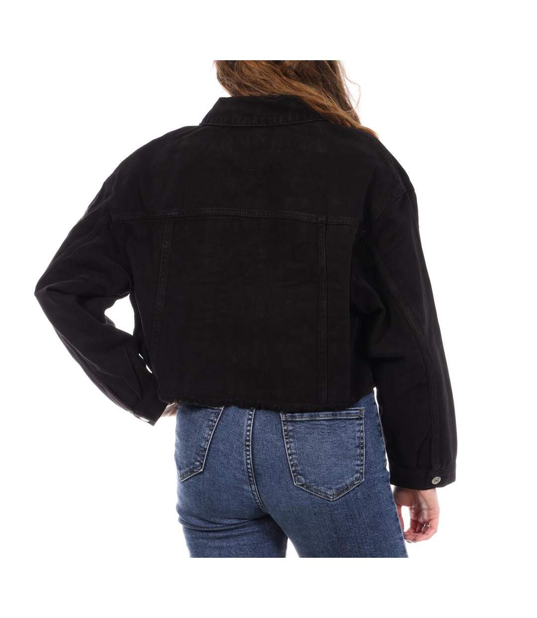 Veste en jean noir femme jennyfer vropy-2