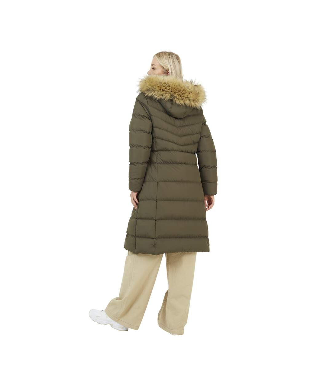 Doudoune Matelassée Motif/style Matelassé Gracey Femme Kaki Brave Soul-3