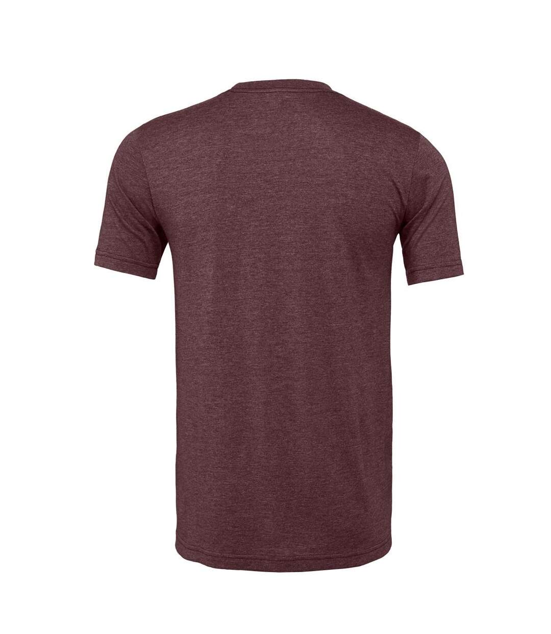 T-shirt adulte bordeaux chiné Bella + Canvas-2