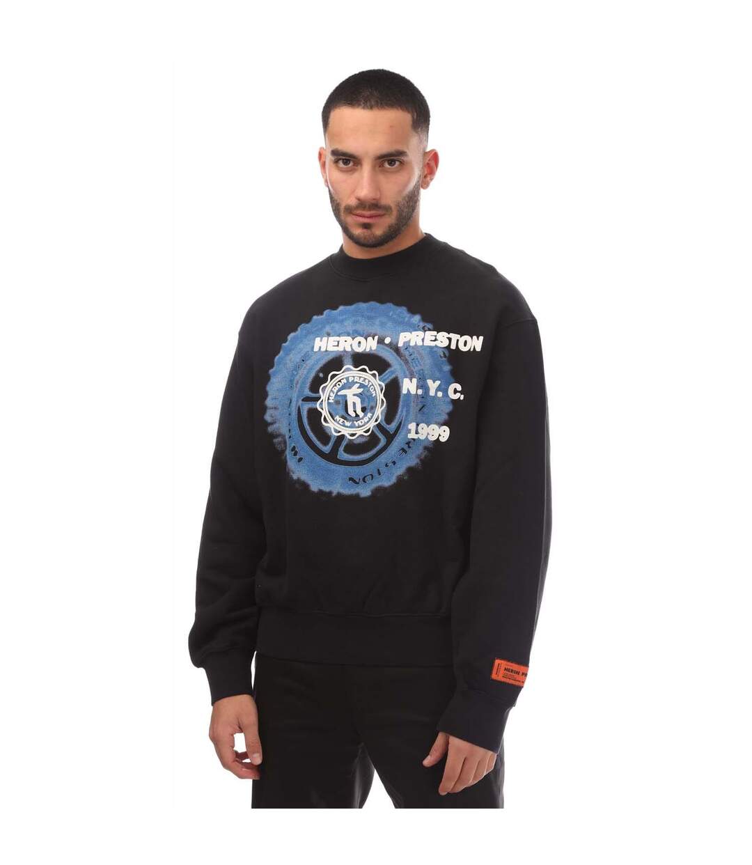 Mens Offroad Crew Neck Sweatshirt Black Heron Preston-2
