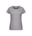 T-shirt Basic Femme Gris Acier James And Nicholson-1