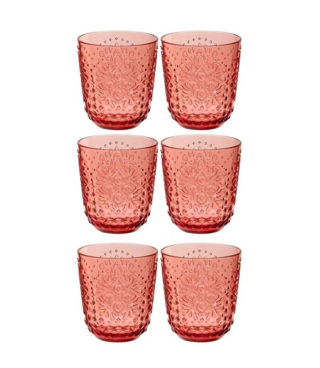 Lot de 6 Verres Réutilisables Barbra 47,3cl Rouge