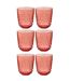 Lot de 6 Verres Réutilisables Barbra 47,3cl Rouge-2