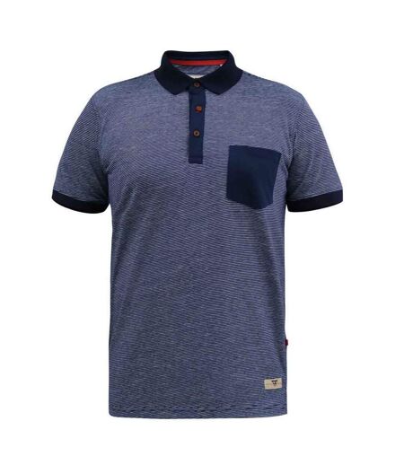 D555 Mens Oxley Fine Stripe Polo Shirt (Navy)