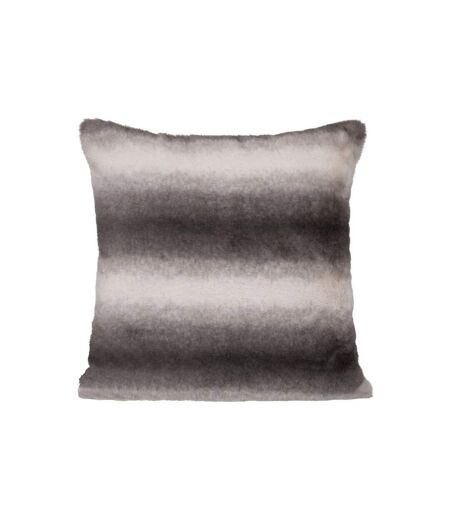 Coussin Imitation Fourrure Grizzli 45x45cm Gris