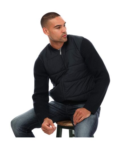 Mens spores full zip regular padded jacket navy Ted Baker