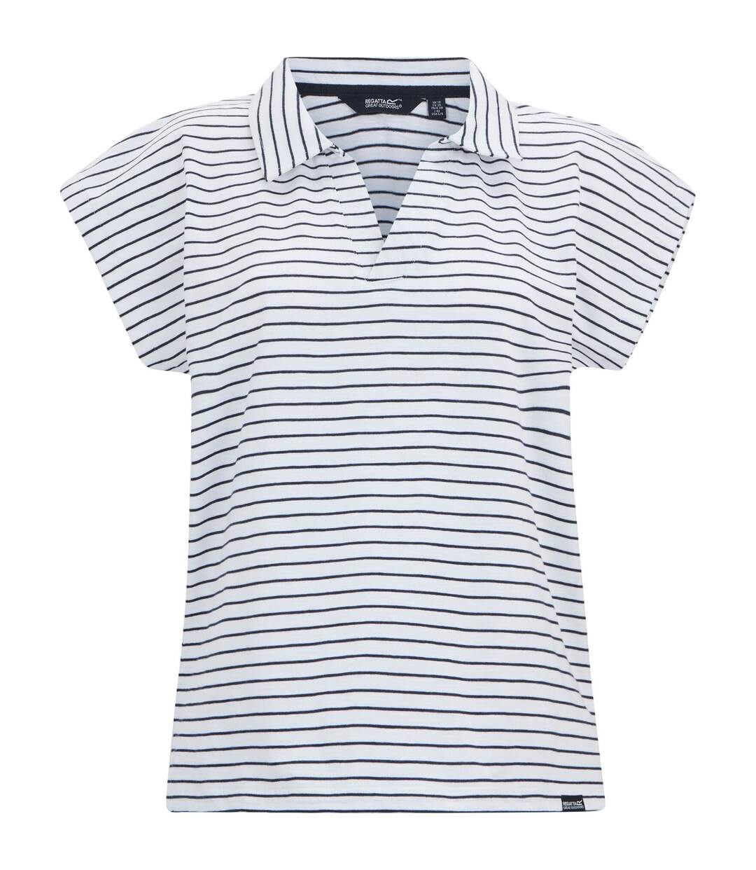 T-shirt Lorana Femme Blanc Bleu Marine Regatta-1