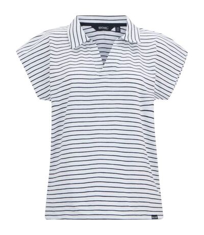 T-shirt Lorana Femme Blanc Bleu Marine Regatta