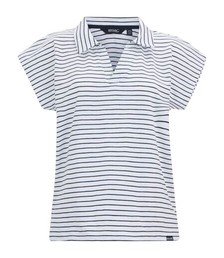 T-shirt Lorana Femme Blanc Bleu Marine Regatta